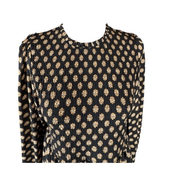 SANCTUARY Long Sleeve Mini Dress, Smocked Top, Hidden Rear Zipper, Size S. - Picture 8 of 14